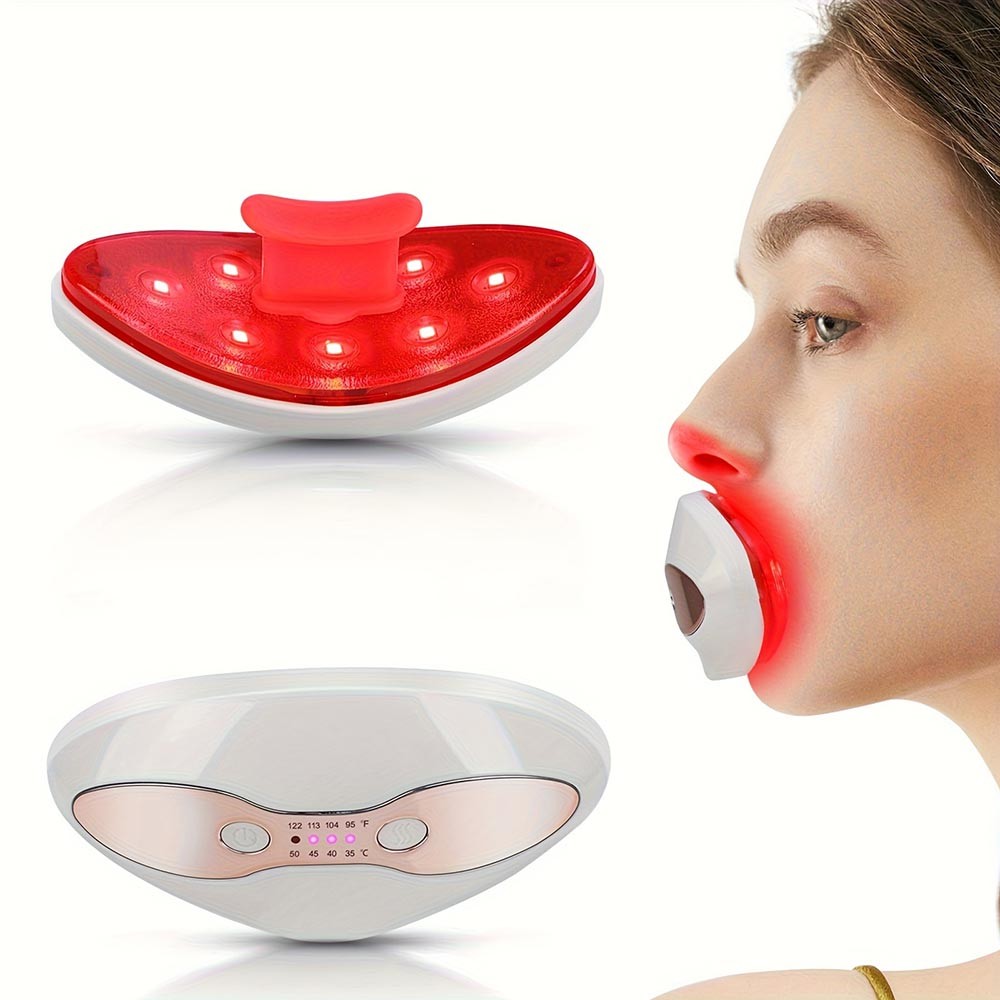 Lip Hypoallergenic Portable Easy-To-Use 2-in-1 Heated Red Light Lip & Eye Device