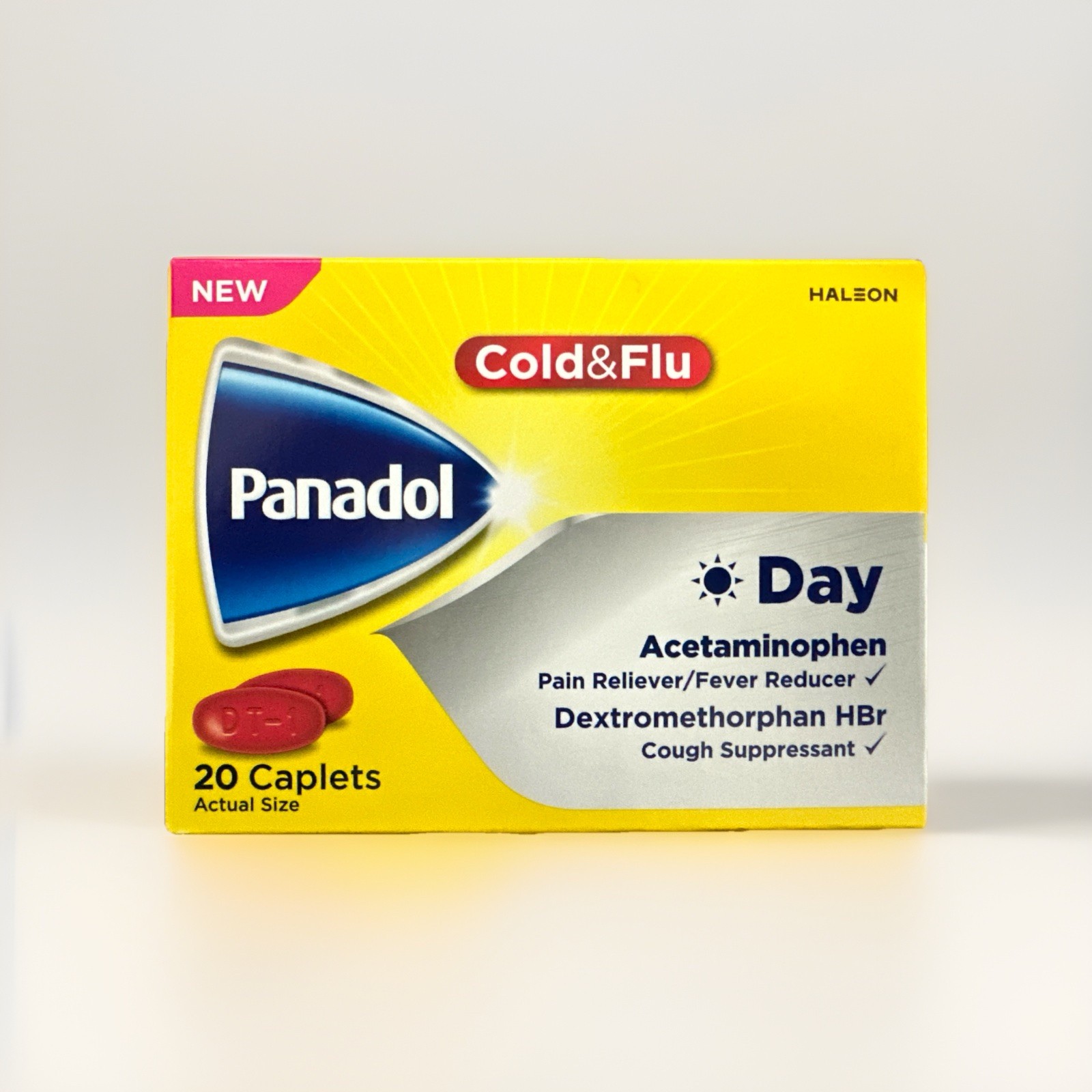 Panadol Cold and Flu Non-Drowsy 24 Caplets Acetaminophen Cold+Flu EXP 12/25