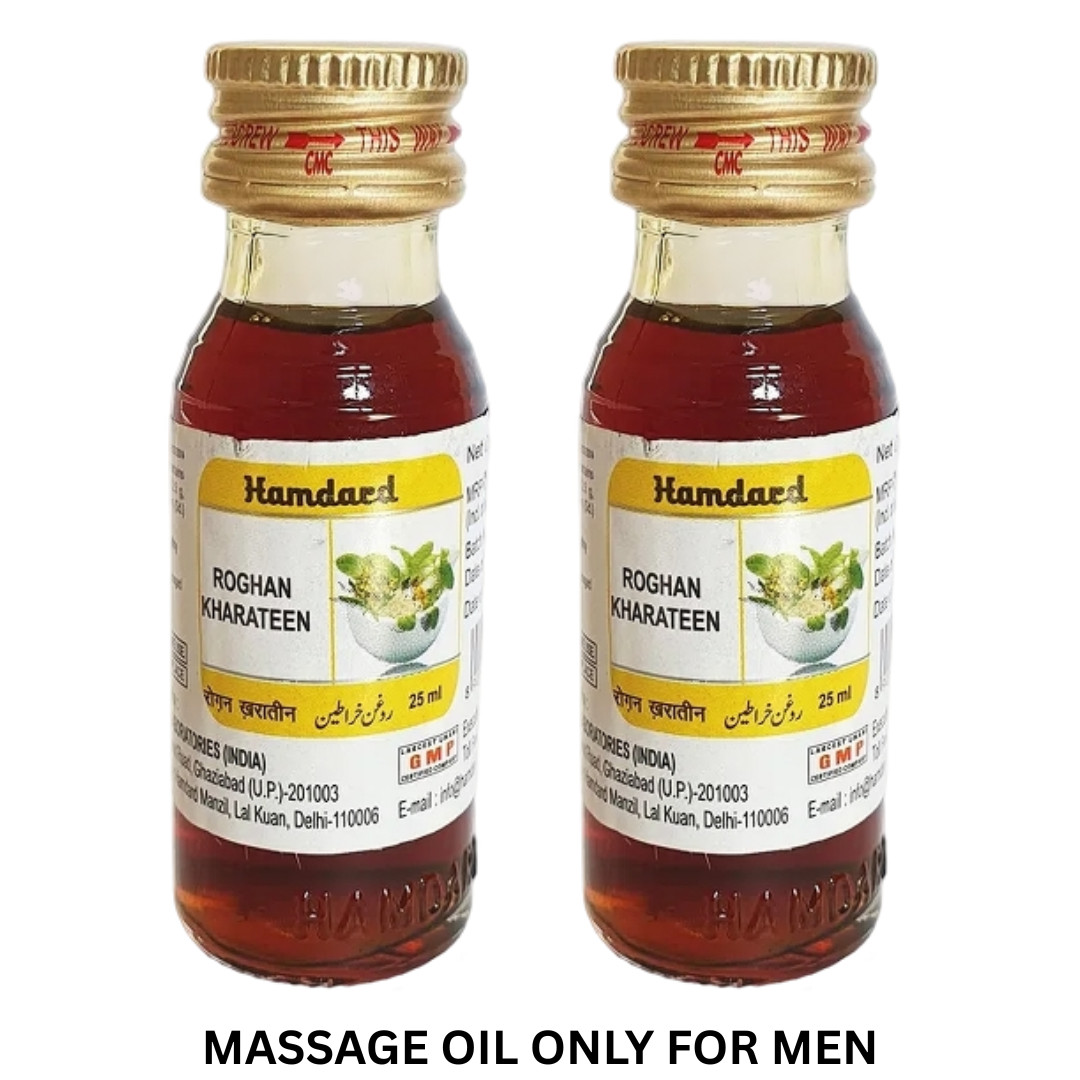 Ayurvedic Hamdard Roghan Kharateen 25ml Unani Remedies Massage Oil Pack Of 2