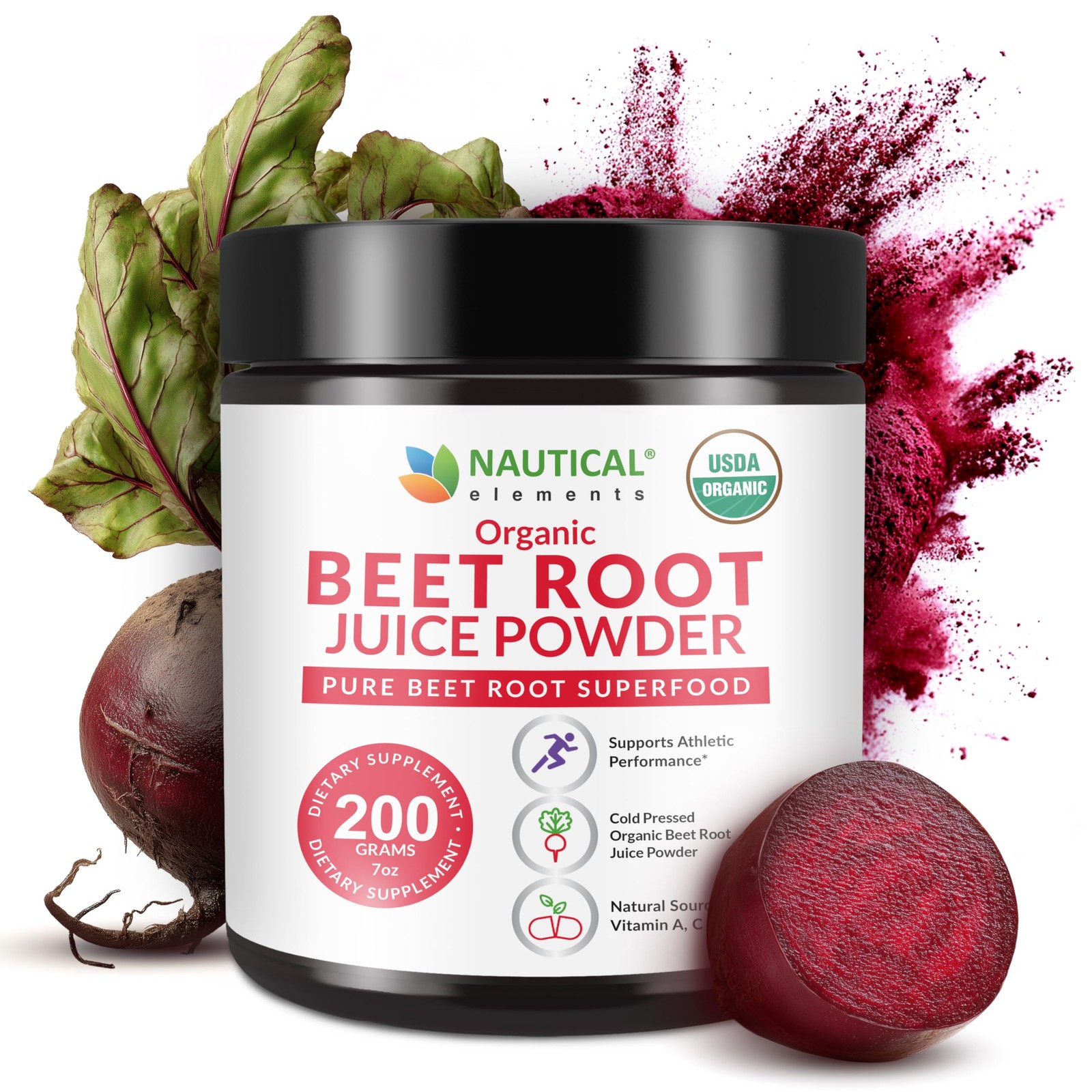 Beet Juice Powder Organic – Cold Pressed – 20:1 Concentrate – Concentrated Be.