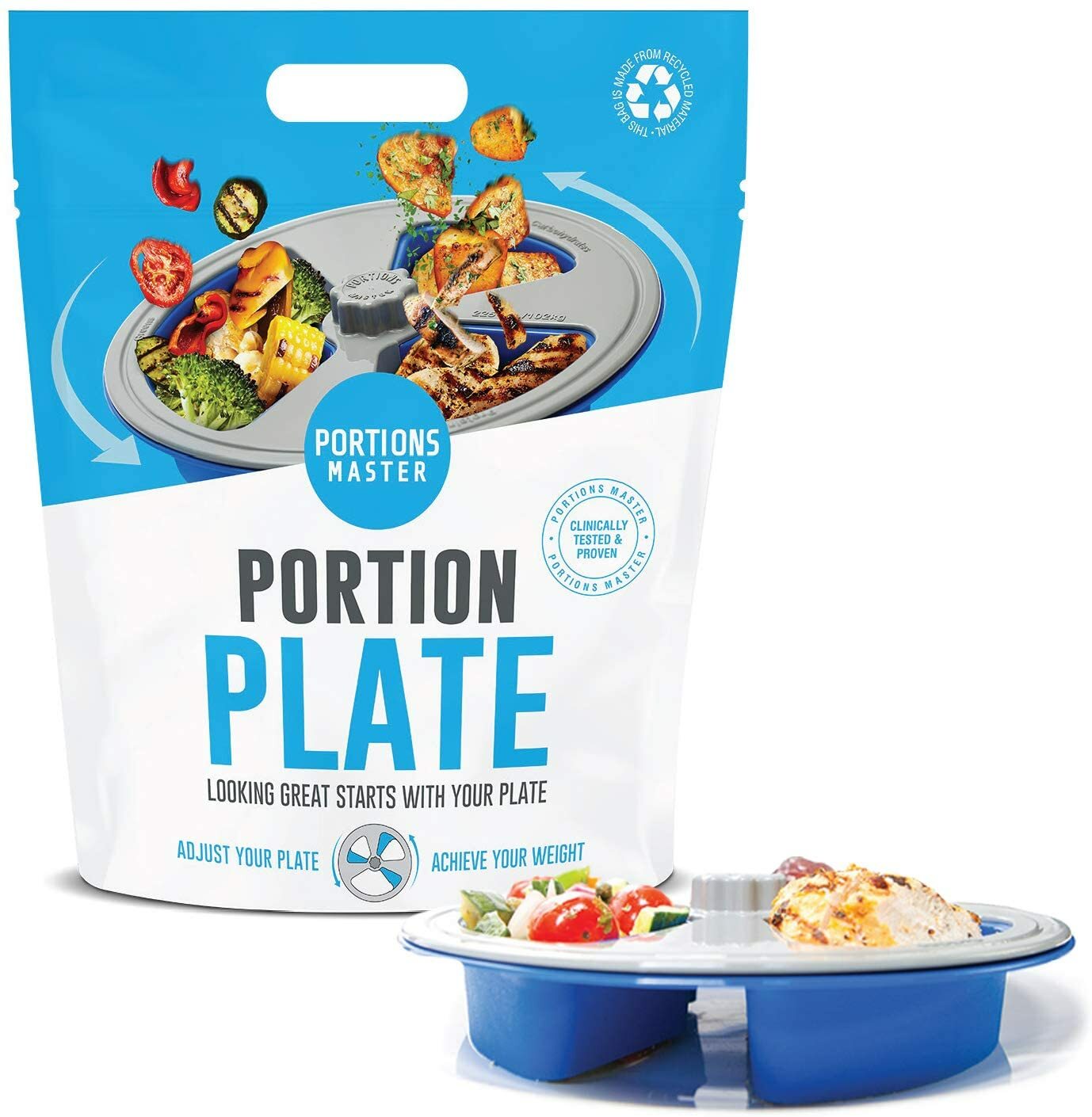 Portion Plate | Diet Weight Loss Aid | Portions Master Plate