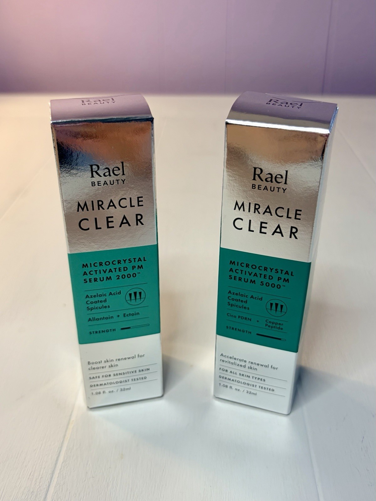 Rael Beauty Miracle Clear Serum Duo PM Serum 2000 & 5000 Skincare Set