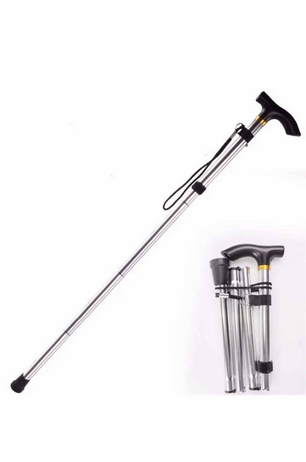 Cane Walking Stick Adjustable Folding walking Aluminum Collapsible Travel Hiking