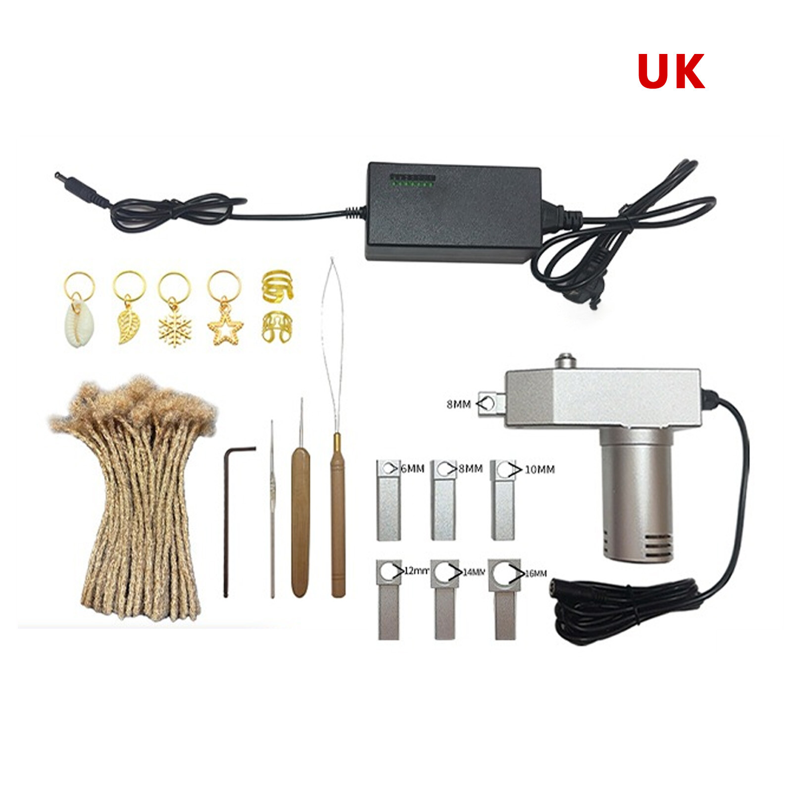 100-240V Dreadlocks Machine Metal Electric Instant Portable Hair Braiding