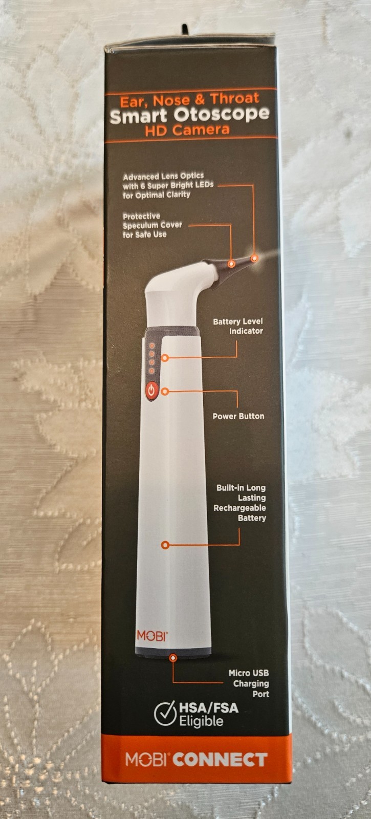 Mobi HD Smart Otoscope Camera – Ear Nose Throat Scope for People & Pets, 1080P