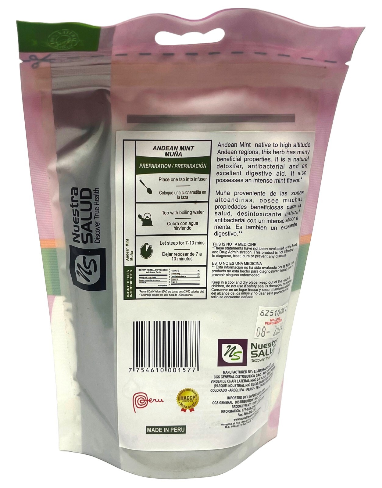 Andean Mint Tea Delight: Refreshing – Muña Te Herbal Tea (50g/1.76oz)