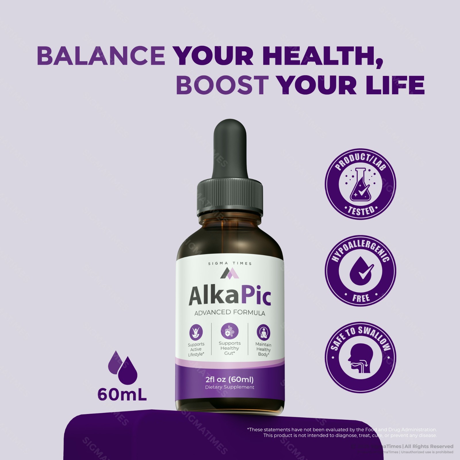 AlkaPic Drops, Advanced Formula, Natural Weight Loss Supplement (30 serving)