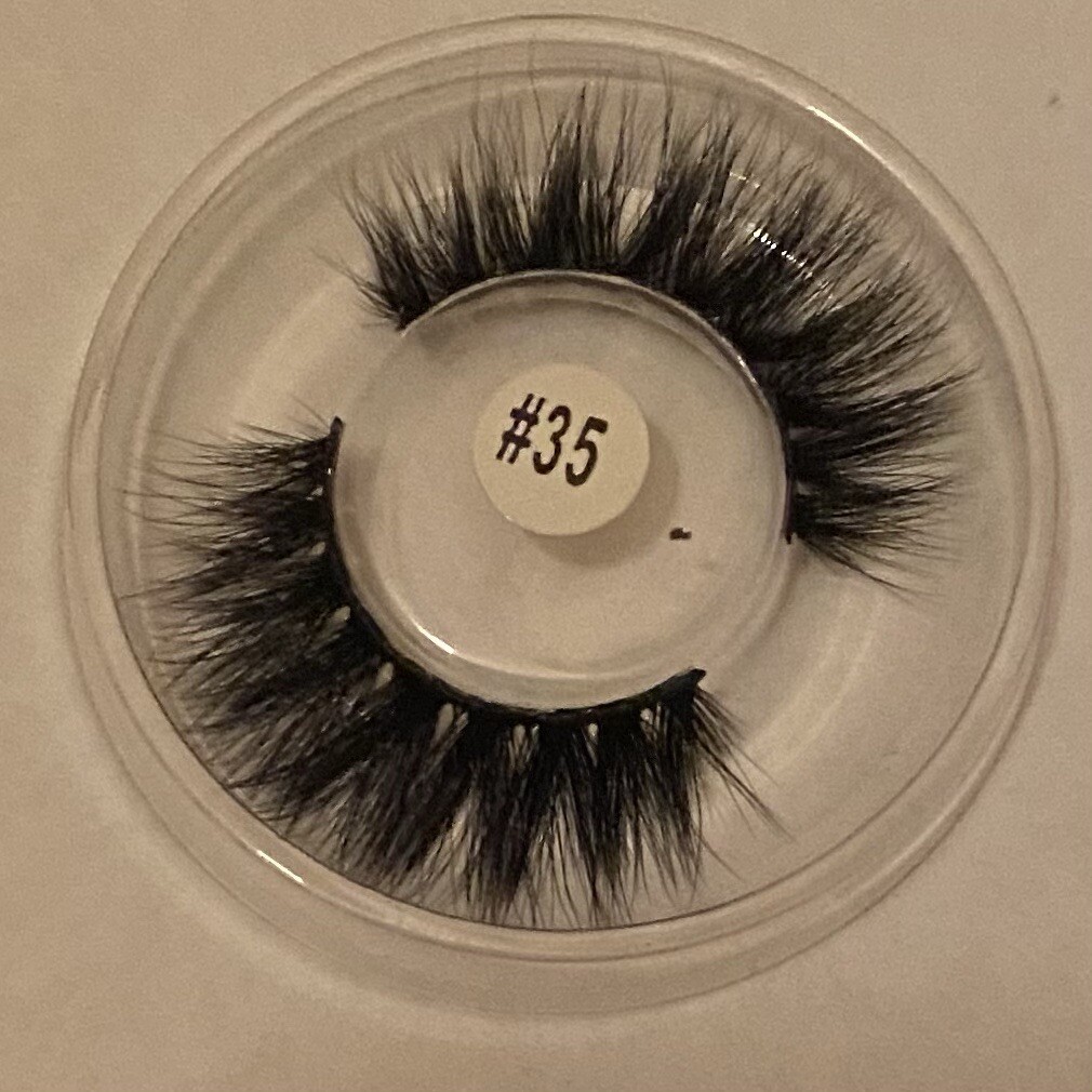 NEW #35 DRAMATIC 3D MINK EYELASHES CRUELTY FREE 13MM IN US!!