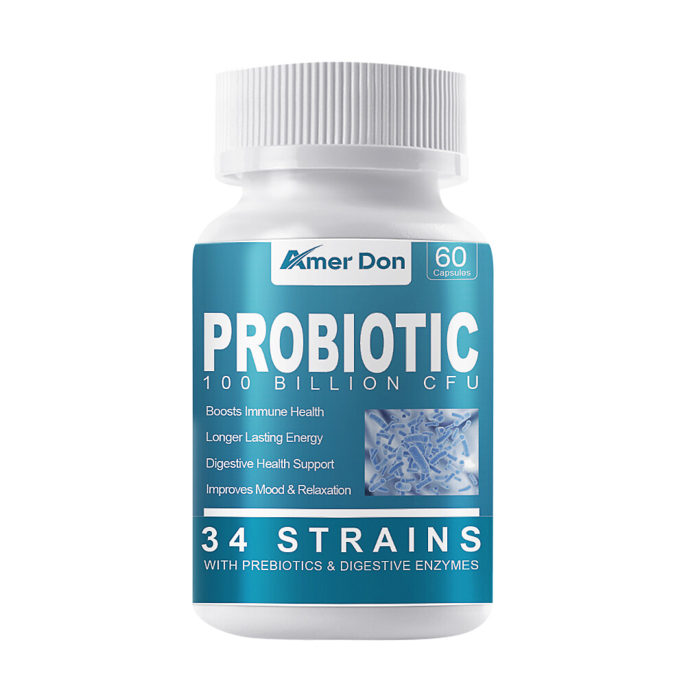 Raw Probiotics 100 Billion CFU Potency Digestive Immune Health 120 Capsules USA