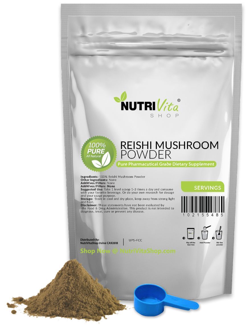 100g (3.5oz) 100% PURE REISHI MUSHROOM POWDER DETOX ORGANIC GROWN