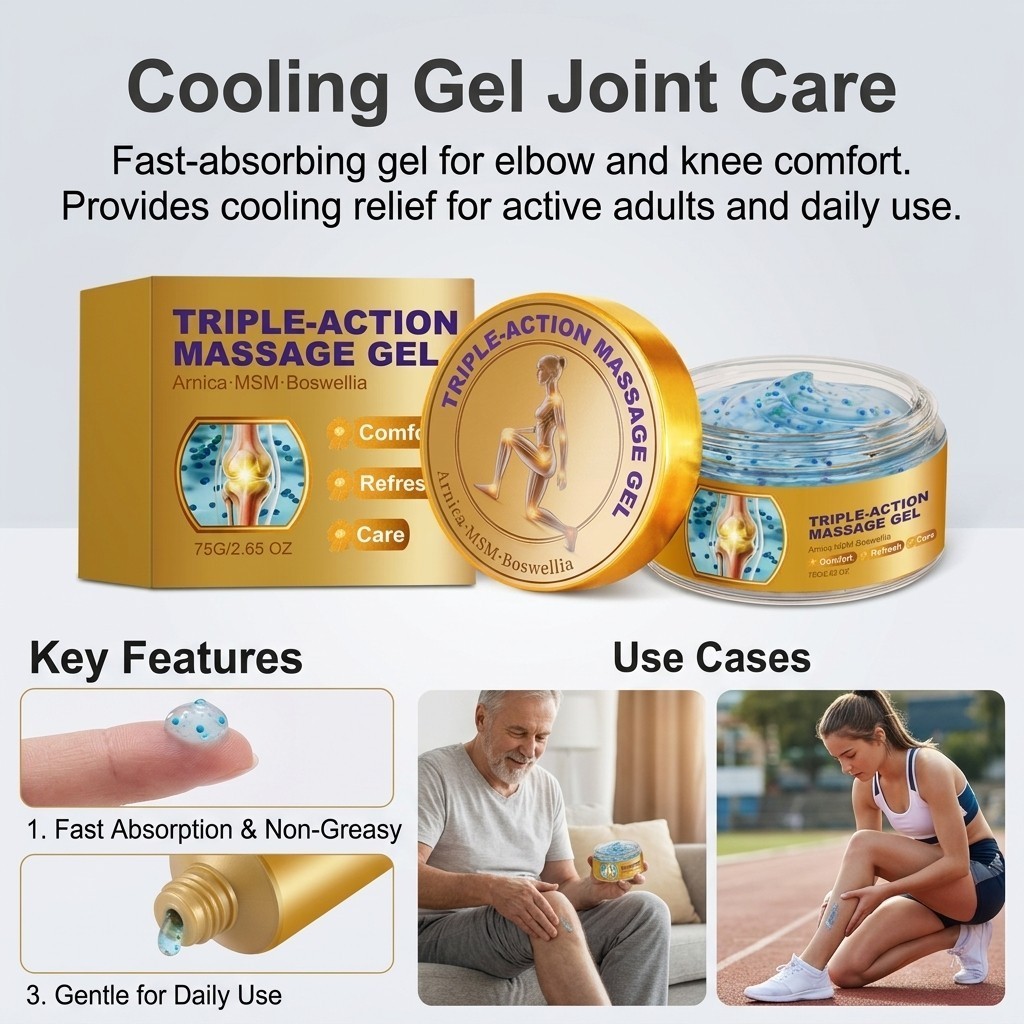 Triple Action Massage Gel Fast Absorbing Triple-Action Body Gel for Muscle&Joint