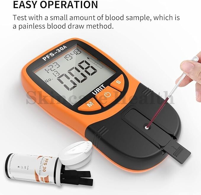 Cholesterol, triglyceride five-item blood lipid analyzer kit with 30 test strips