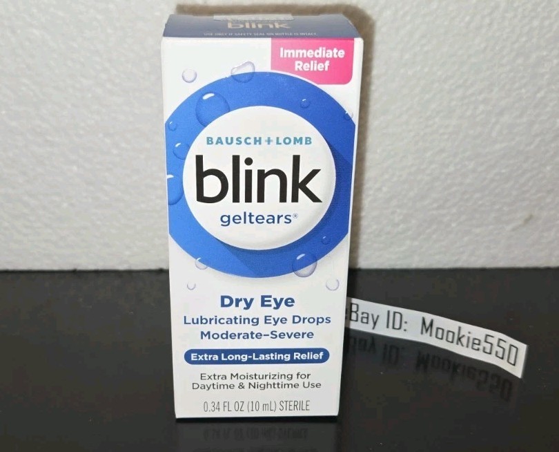 EXP 03/2026+! 5 Box Lot BLINK Gel Tears MODERATE SEVERE Eye Drops 0.34 OZ 10mL