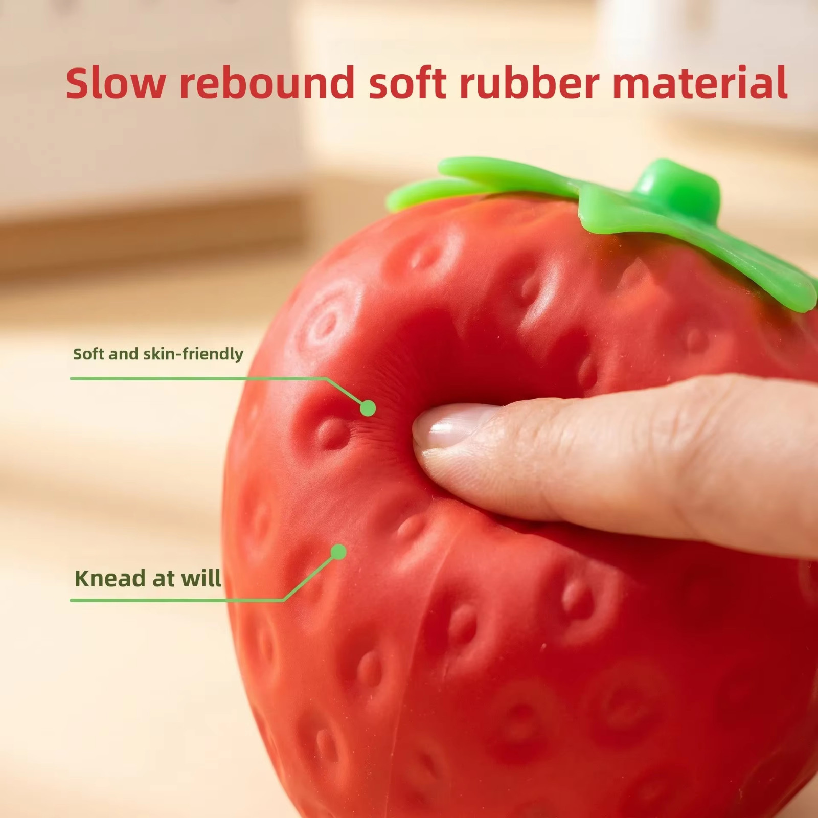 1pcs Sunny Days Jumbo Squeezy Strawberry Squishy Toy Stress Relief fun toy