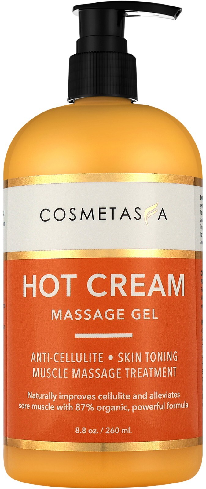 Hot Cream Massage Gel 8.8 oz With Pump by Cosmetasa