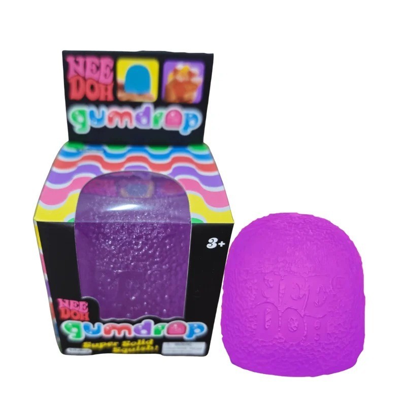NeeDoh Gumdrop Super Solid Squish Stress Ball Fidget Toy Soft Sensory Toy 3 Colo