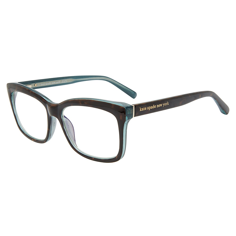 Kate Spade KS Dollie IPR Havana Blue Plastic Rectangle Reading Glasses 53mm