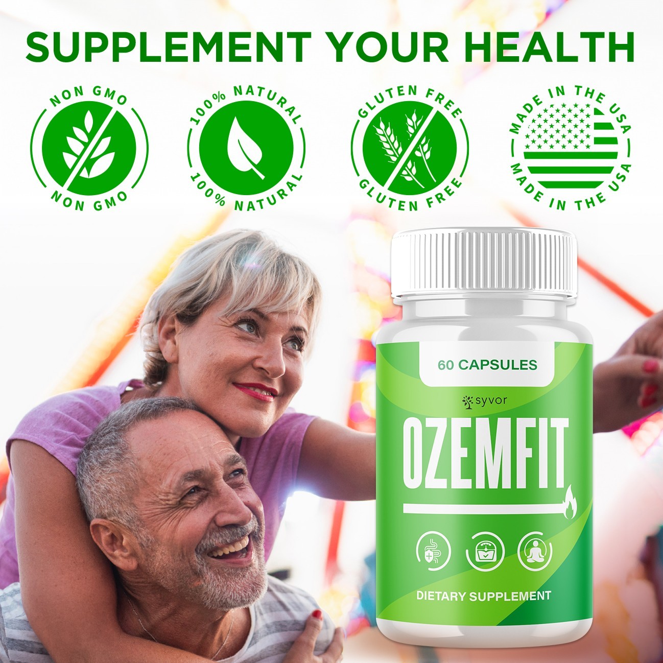 (3 Pack) Ozemfit Advanced Energy & Fitness Support Formula Ozem Fit 180 Capsules