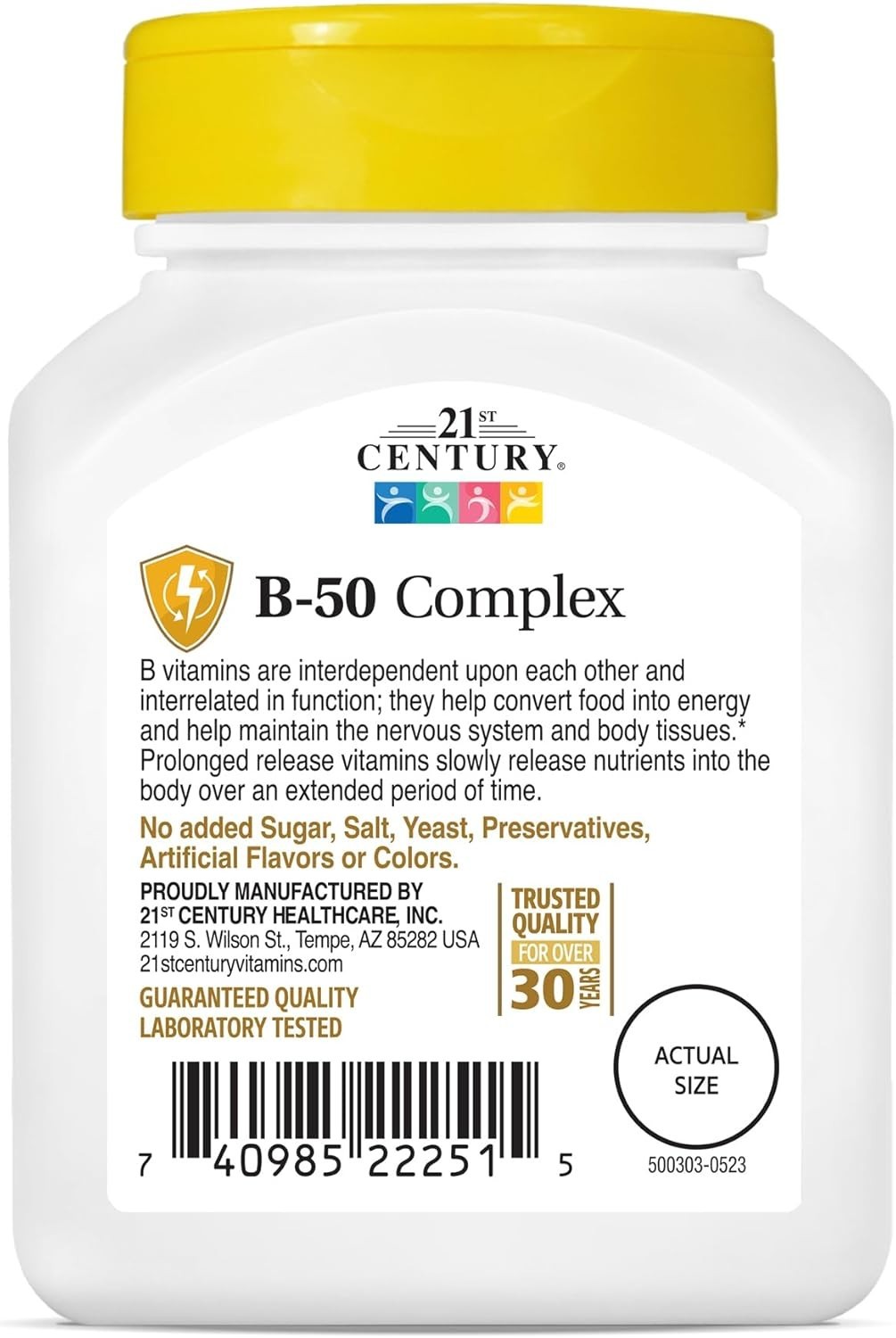 Vitamin B Complex Extended Release Tablets 60 Count – Nerve Health Support