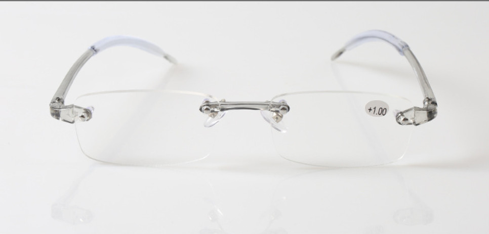 3 PACK Reading Glasses Elastic Transparent Rimless Flexible Men Women Eyeglasses