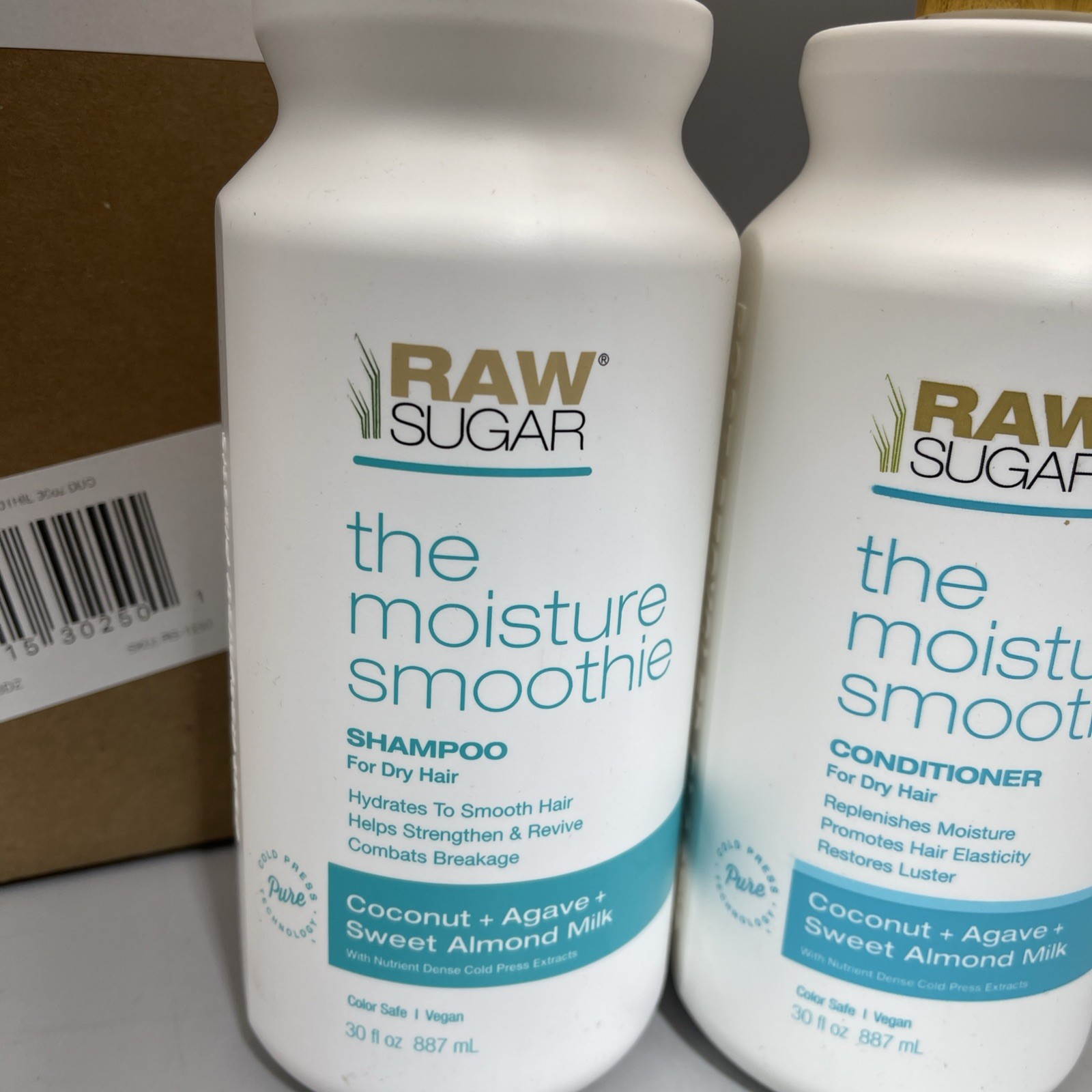 2 Pack Raw Sugar Moisture Smoothie Cond – Coconut + Agave + Almond Milk 30oz