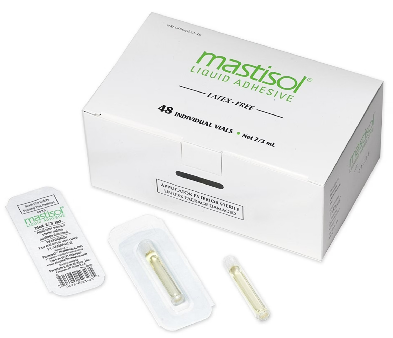 Mastisol Liquid Adhesive, 2/3 mL – 48 Count Box