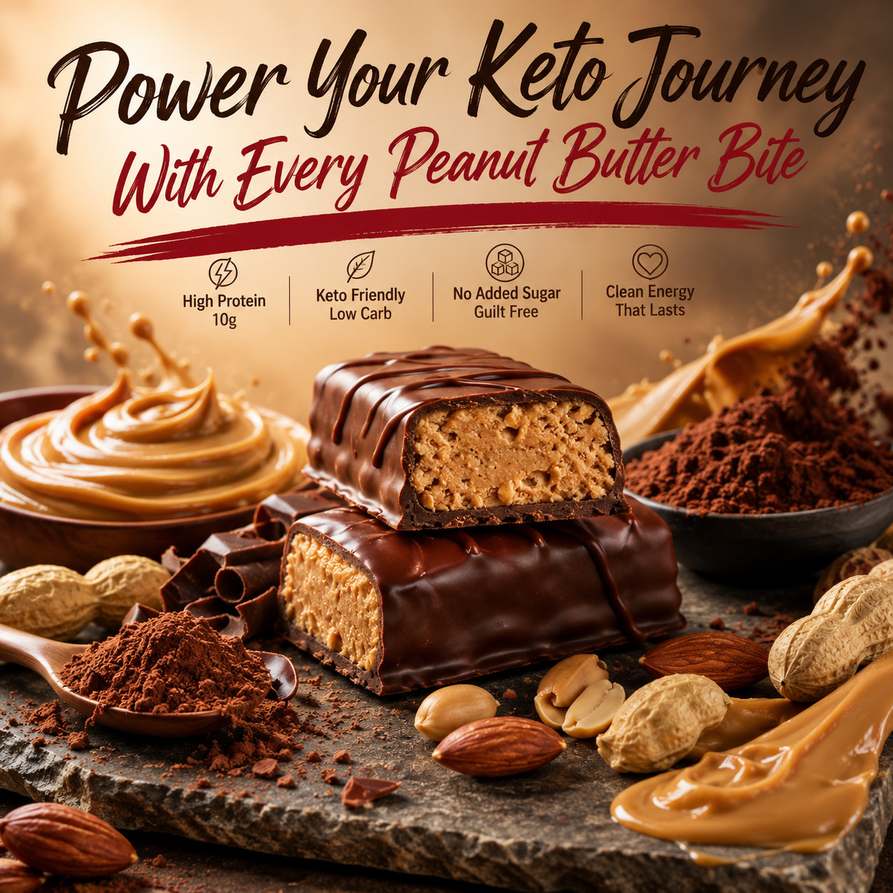 single unit Proti Peanut Butter Keto Bar