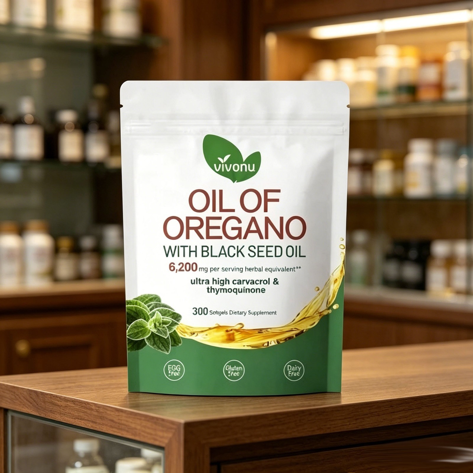 Powerful Synergy Oregano Oil & 300 Softgels Black Seed Oil – Immune Boosting Cap