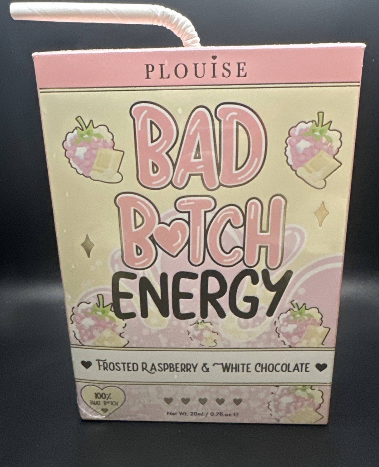PLouise BAD B*TCH ENERGY~ Frosted Raspberry & White Chocolate~ Sealed