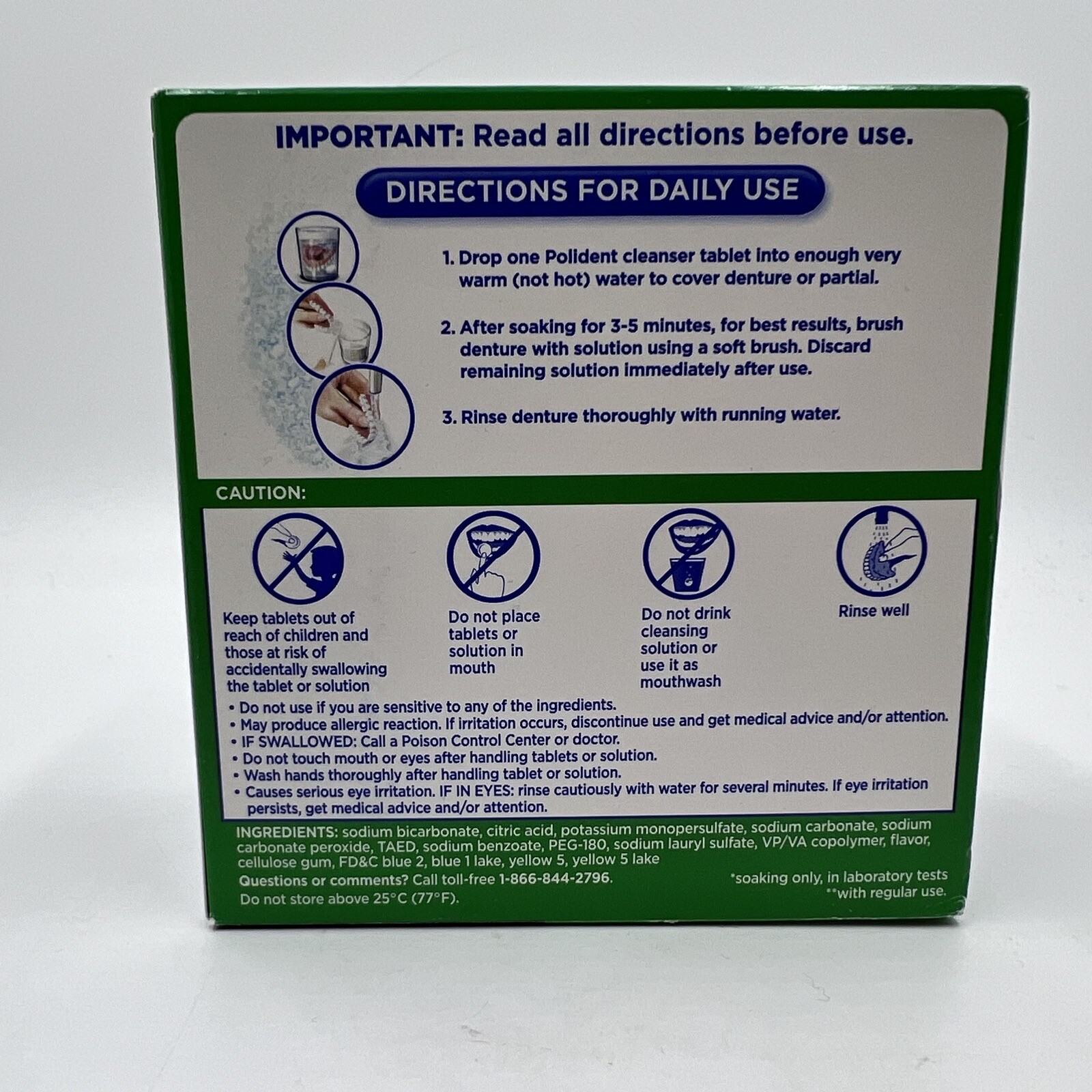 Polident Antibacterial Denture Cleanser 3 Minute Daily Clean 40 Tablets 10/2024