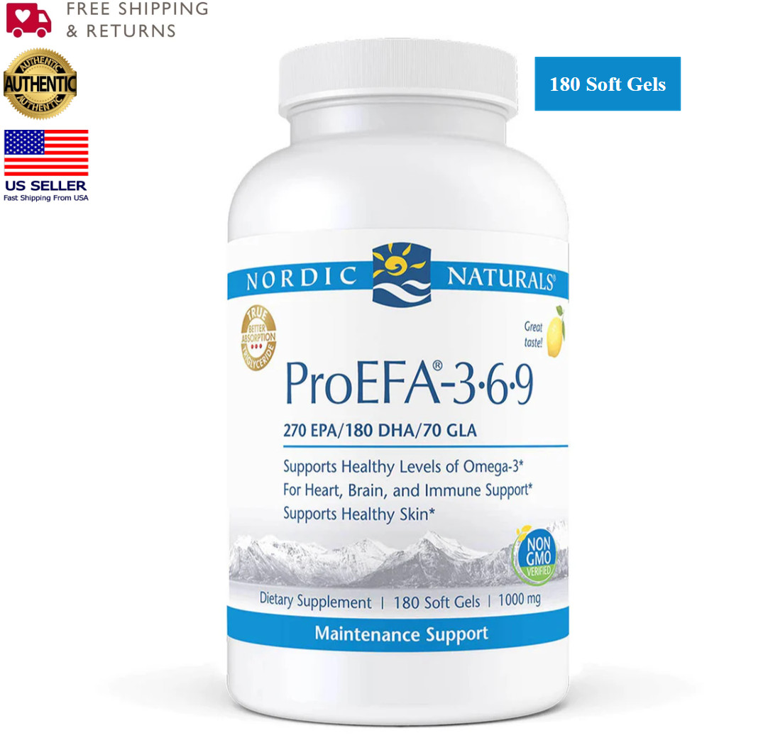 Nordic Naturals ProEFA-3.6.9 Support Healthy Skin | 180 Soft Gels | EXP 6/2027