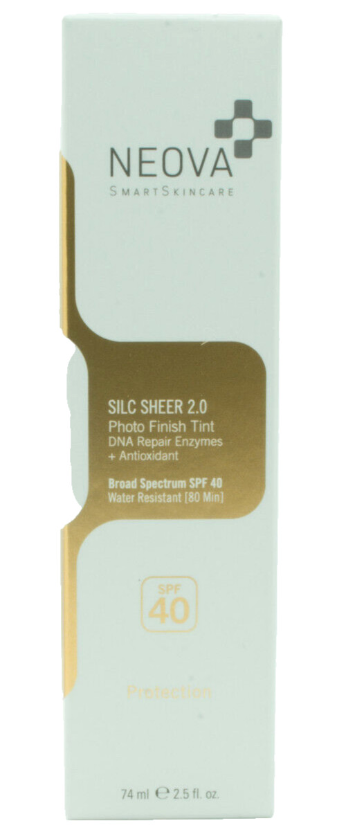 NEOVA Silc Sheer 2.0 Photo Finish Tint+Antioxidant SPF40 2.5 oz /74 ml *NIB 2025