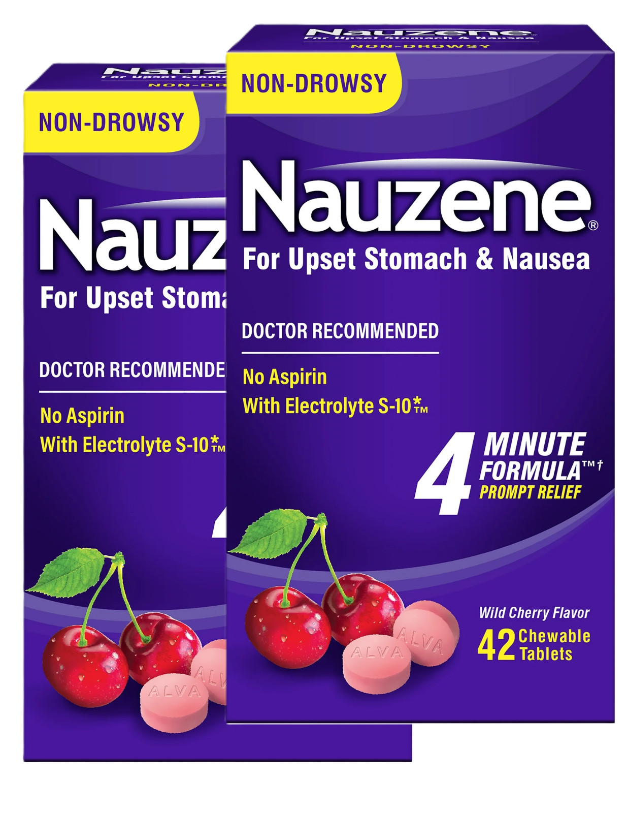 Nauzene Chewable Tablets 42 Count (2 Packs)
