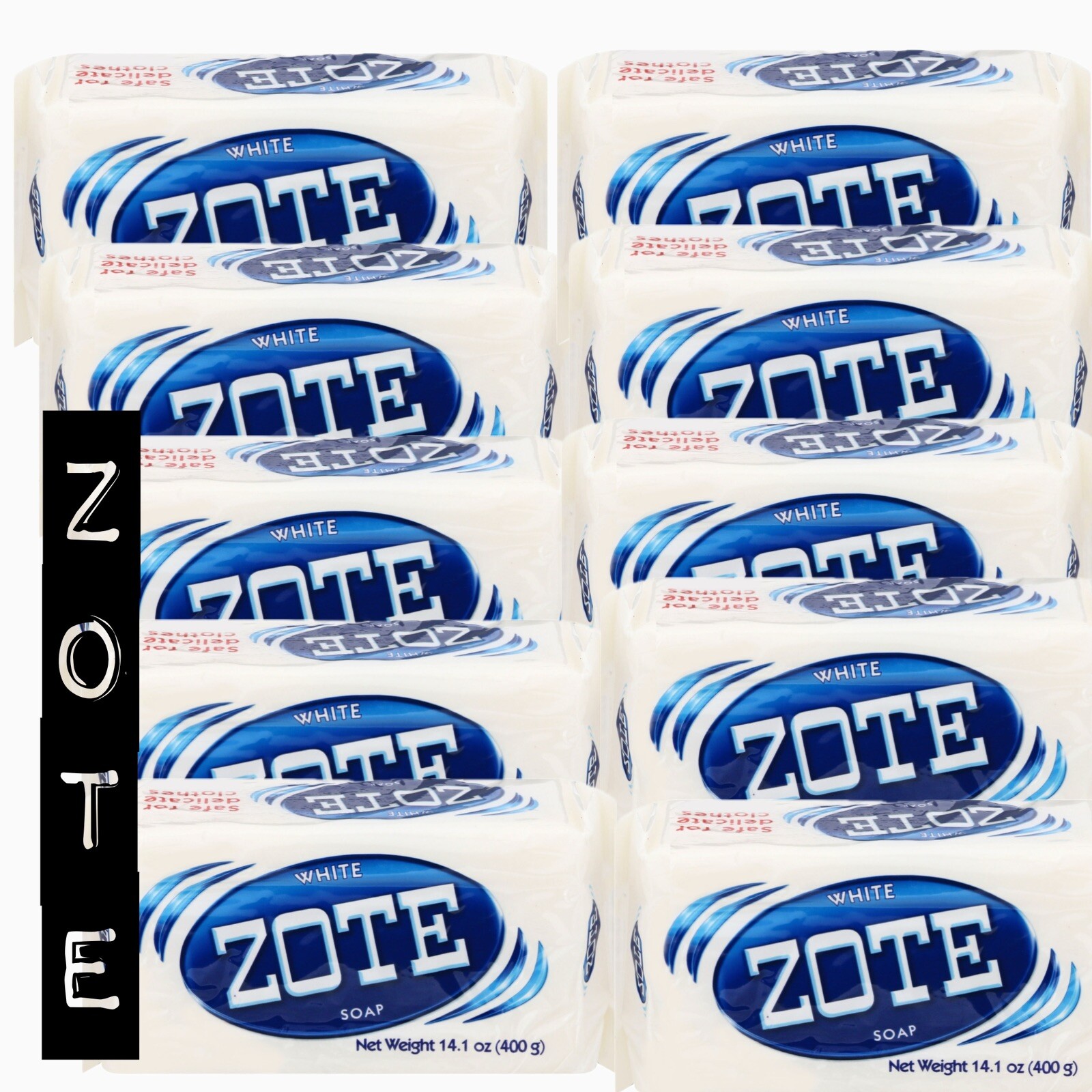 ZOTE Laundry Soap Washing Clothes 7oz Bars. Home Jabon Blanco (10 Pk)