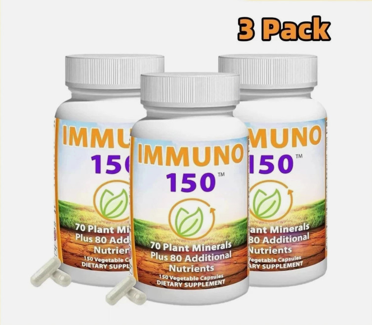3 Pack Immuno 150, Immune Support Supplement, Packed with 70 Plant Minerals
