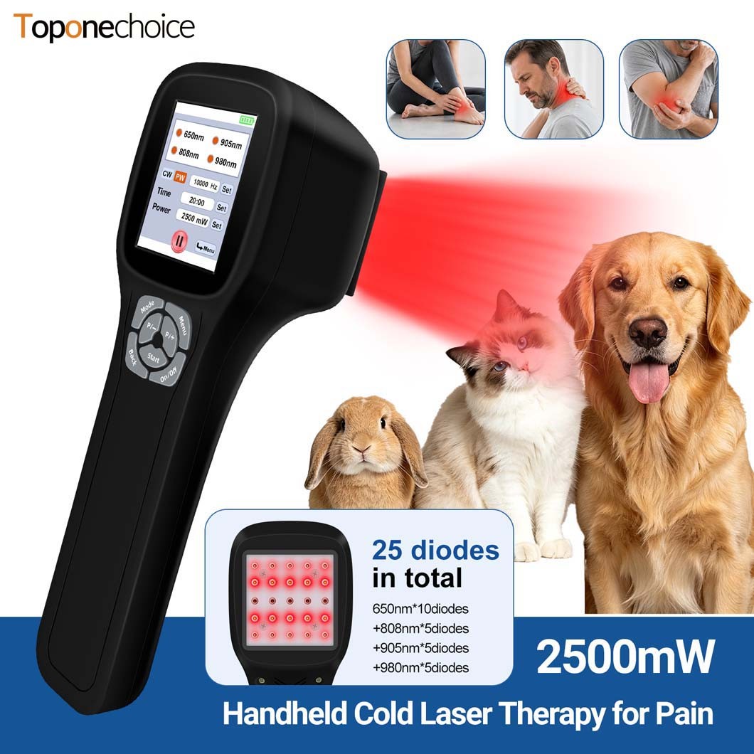 Handheld Red Light Therapy Device 25 Diodes Multi Wavelength Pain Relief System