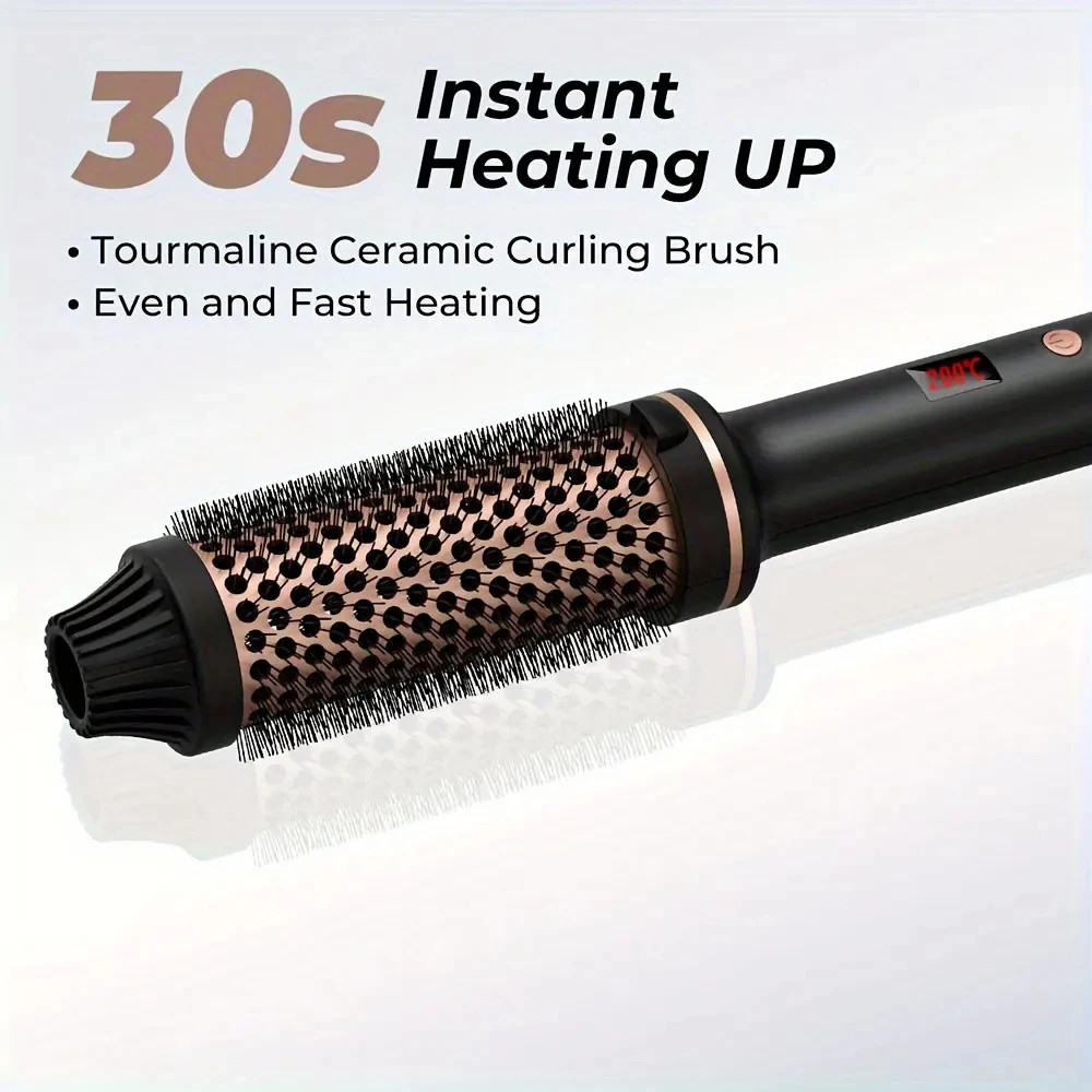 Valentine Gift Electric Hair Curler Straightener Brush Hot Comb Curling Iron