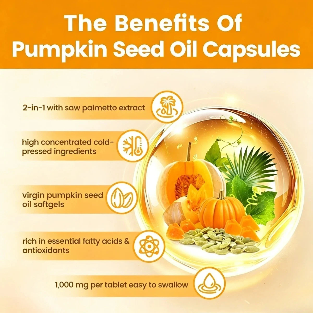 VivoNu NutriFlow Pumpkin Seed & Saw Palmetto, 300 Cold Pressed Softgels