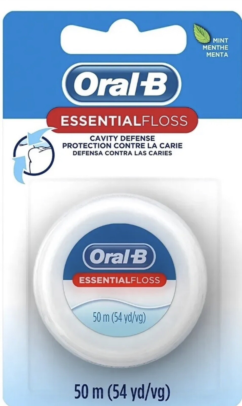 Oral B Essential Floss Waxed Mint 55yd (2 Pack)