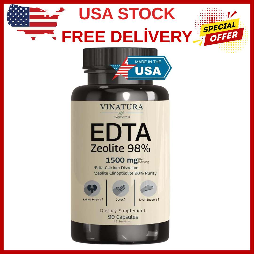 EDTA Capsules – 1500Mg per Serv, USA Made & Tested, Liver Support – Edta Calcium