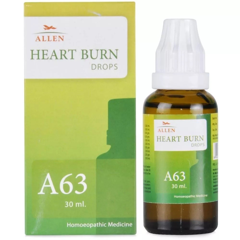 Allen’s A63 Heart Burn Drops (30ml) chest pain, throat pain, burning in chest
