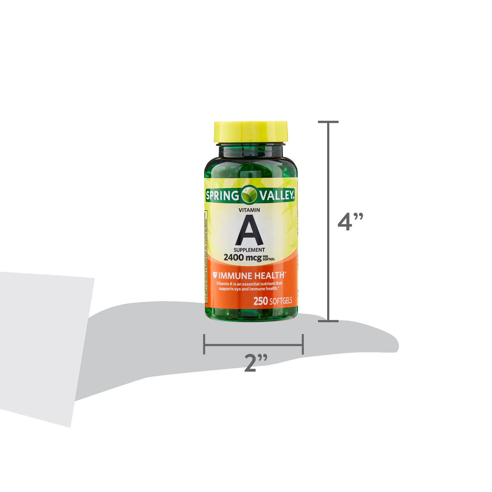 ( 2 PACK )Vitamin a Supplement, 2400 Mcg, 250 Count.