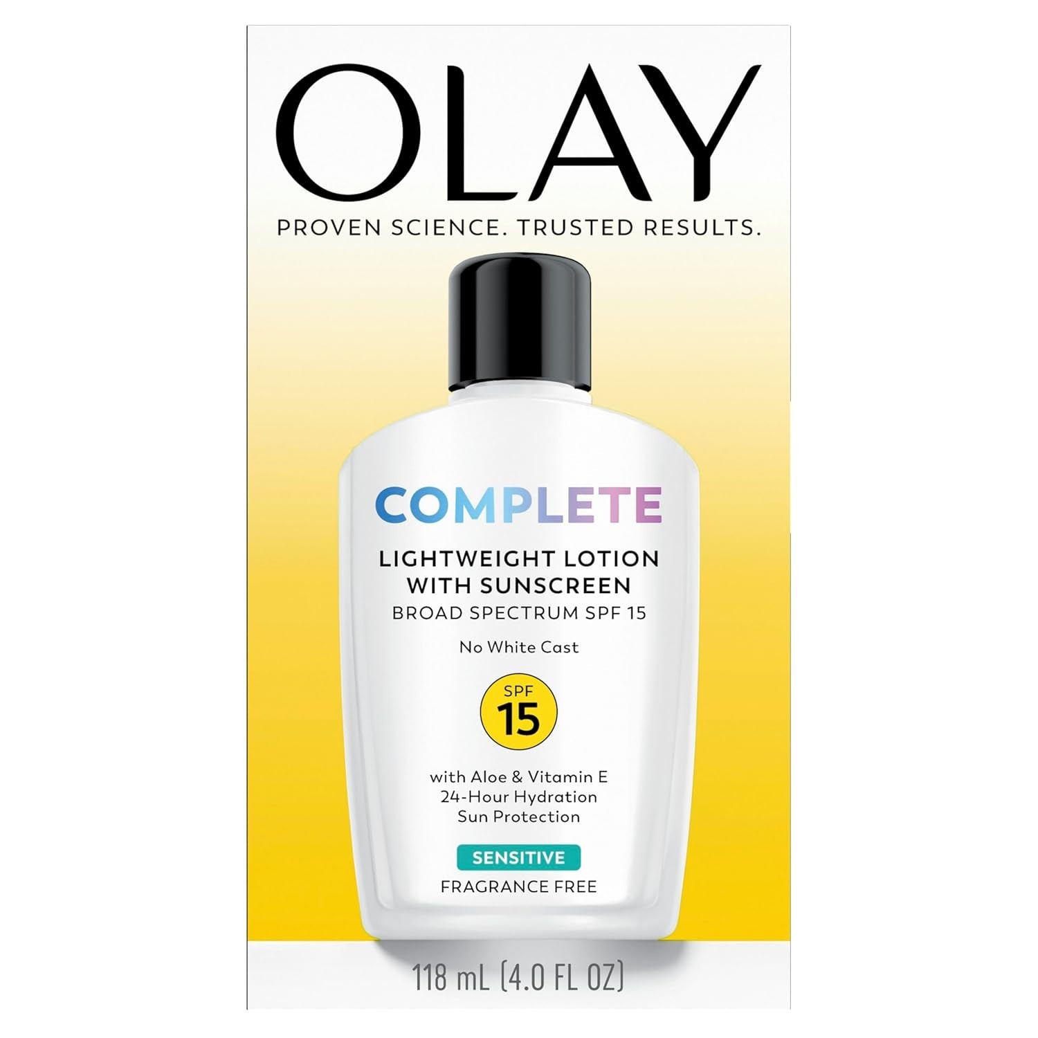 Olay Complete Daily Moisturizer SPF 15 Broad Spectrum Sunscreen Sensitive 4oz