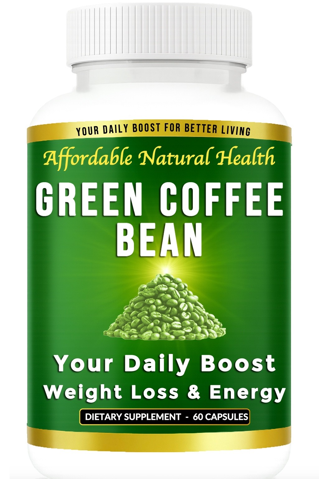 Green Coffee Bean Extract Weight Loss Energy Boost Herbal Supplement 60 Capsule