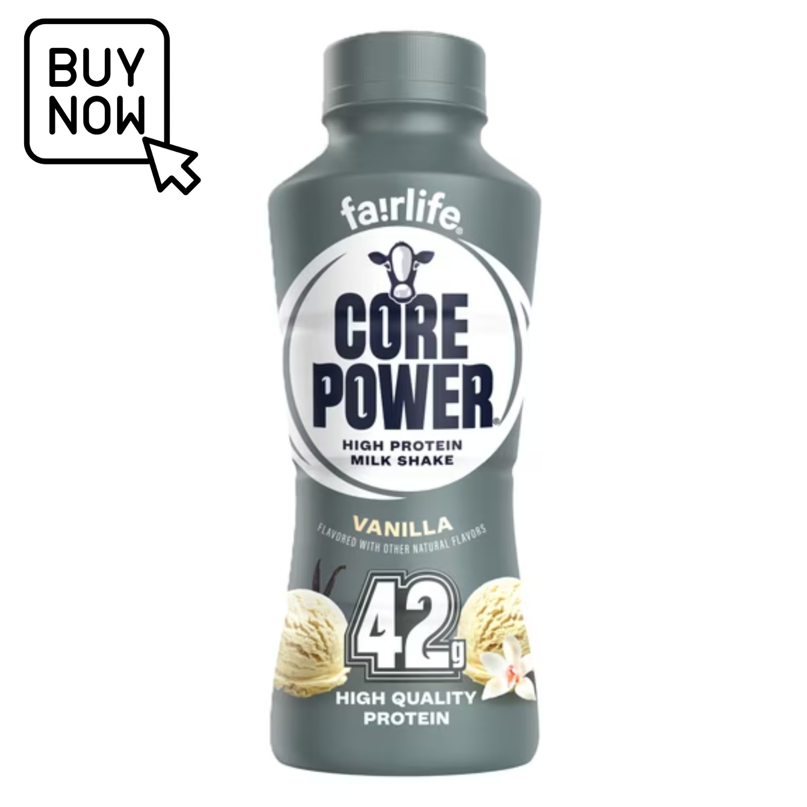 Core Power High Protein Shake, Vanilla, 42g Bottle, 14 fl oz