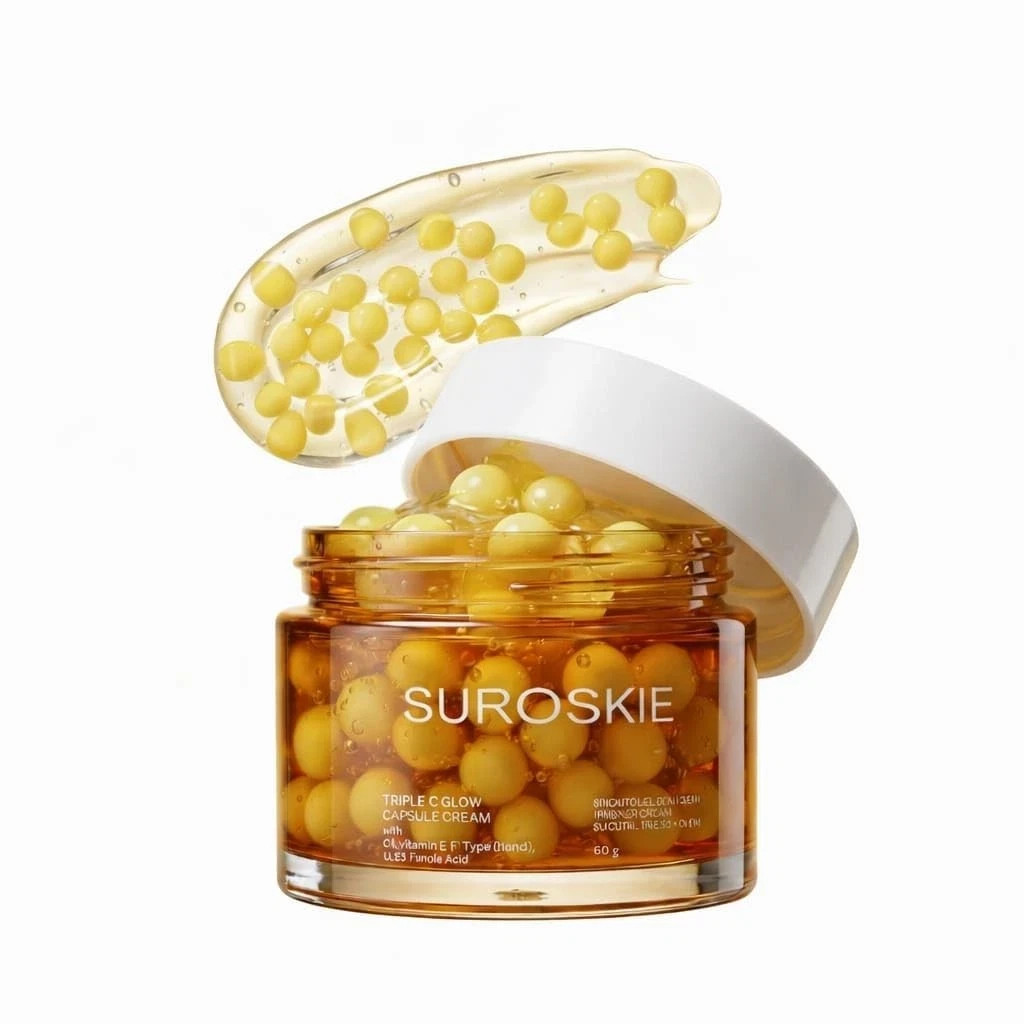 Suroskie Triple C Glow Capsule Cream Hydrated Glowing and Even Looking Skin 60 g