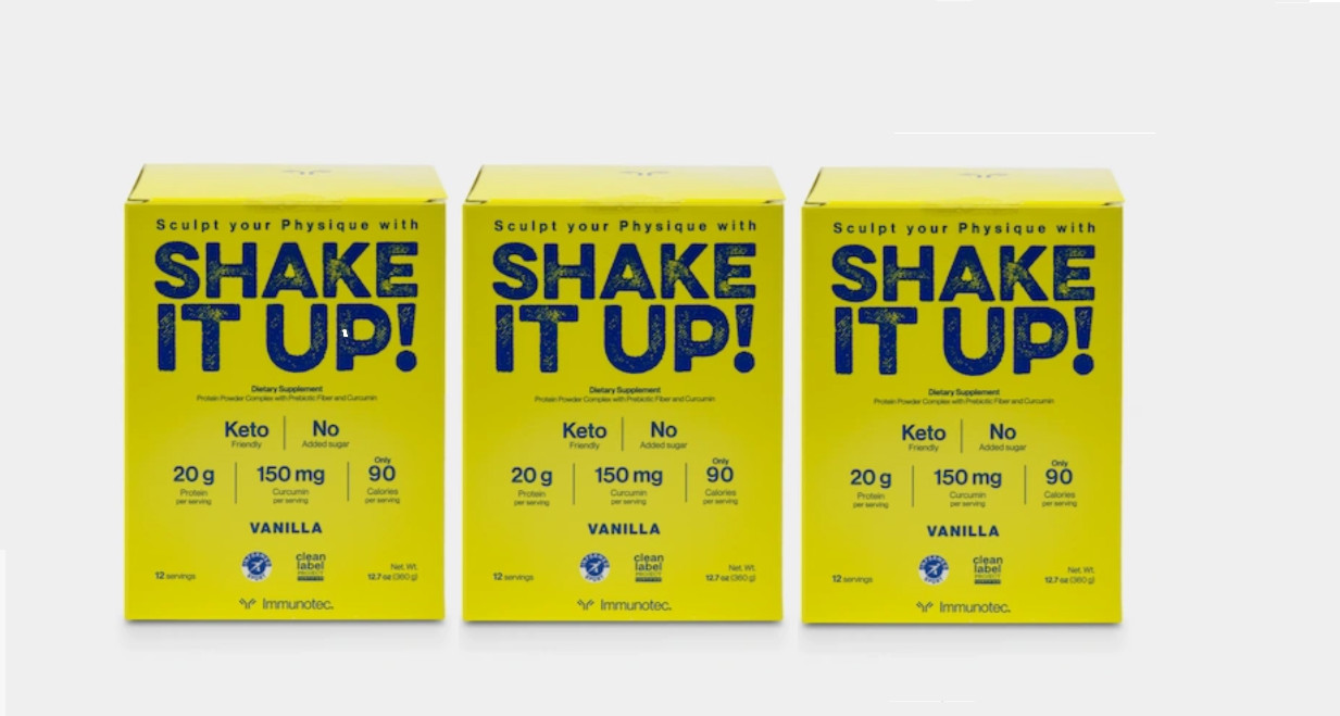 3 Packs Immunotec SHAKE IT UP Vanilla Flavor – EXP 2027 New Sealed Factory