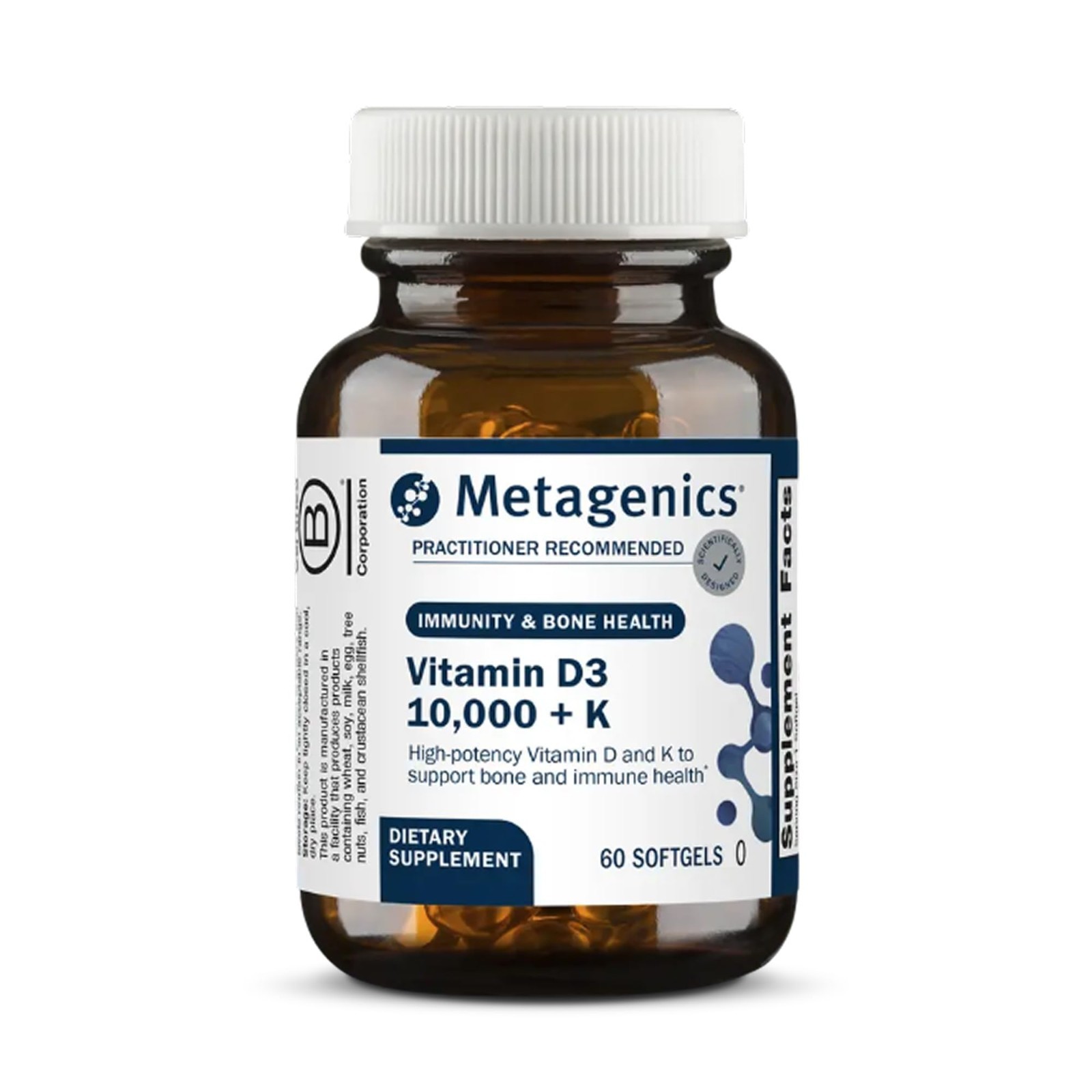 Metagenics Vitamin D3 and K2 10,000 IU – 60 Softgels