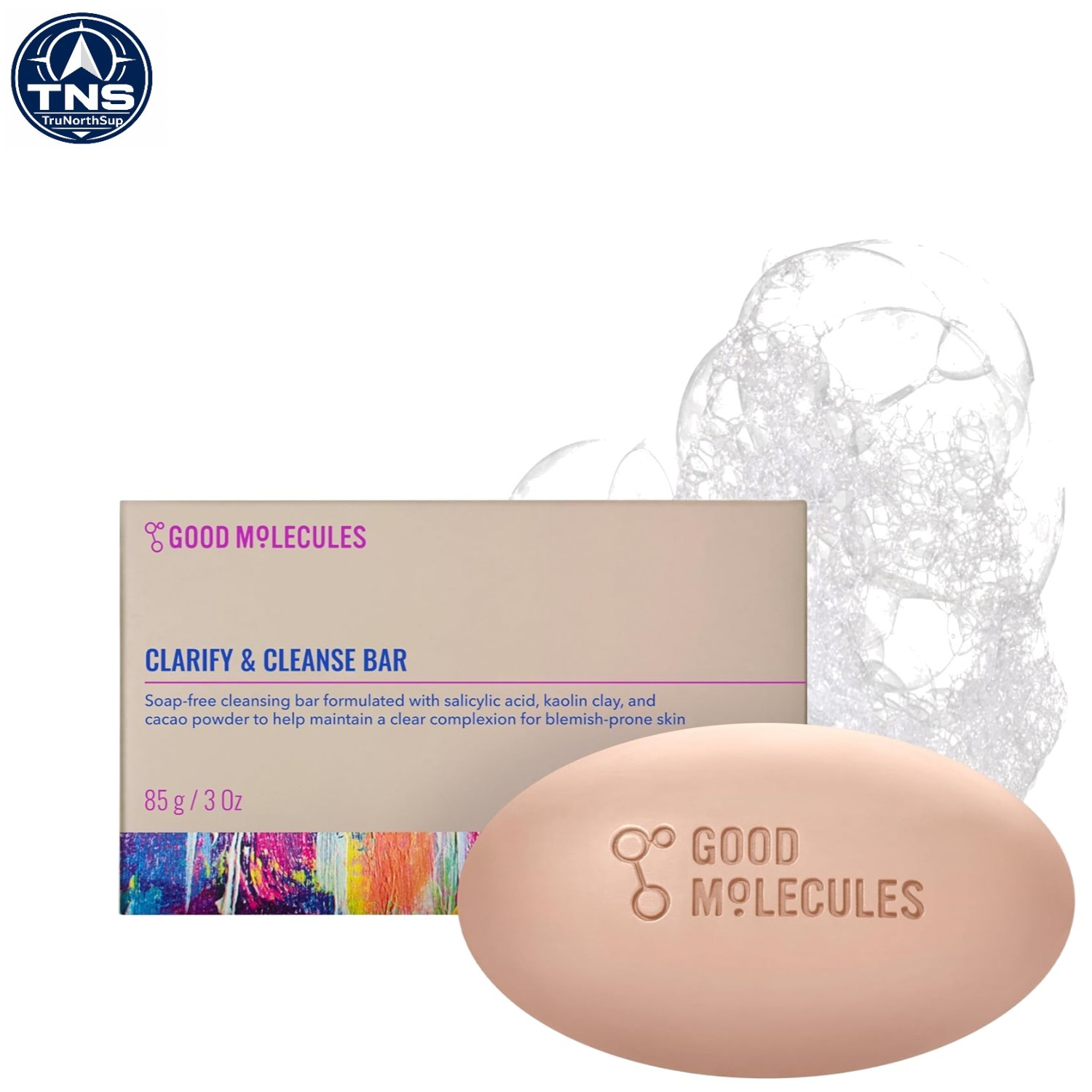 Gentle Soap-Free Clarifying Bar with Salicylic Acid – 3.15oz for All Skin Types