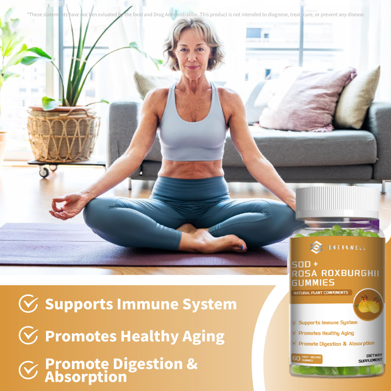 SOD + Rosa Roxburghii Gummies For Immunity Support | Skin Health | 02/07/2027